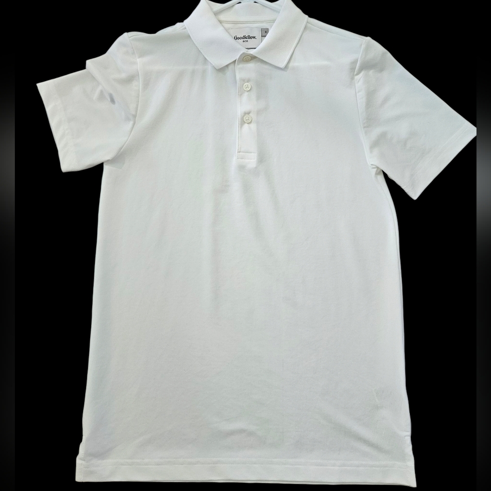 Classic Solid White Polo, Goodfellow & Co., Small